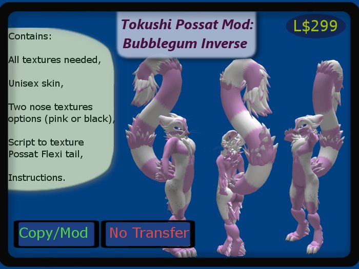 Bubblegum and White Possat, mod (boxed)