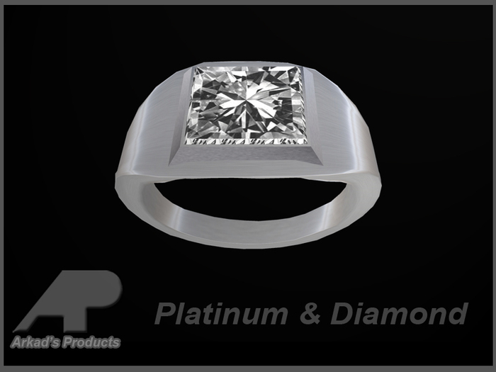 Arkad's Platinum Man's ring with diamond