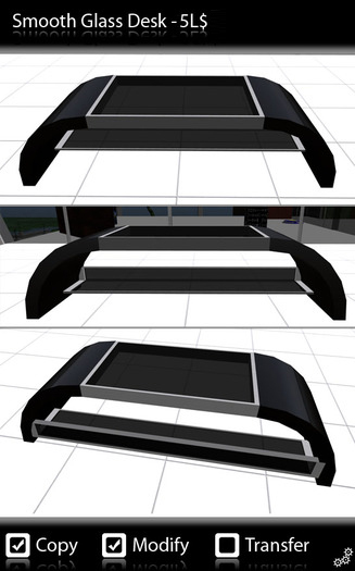 Smooth Glass Desk