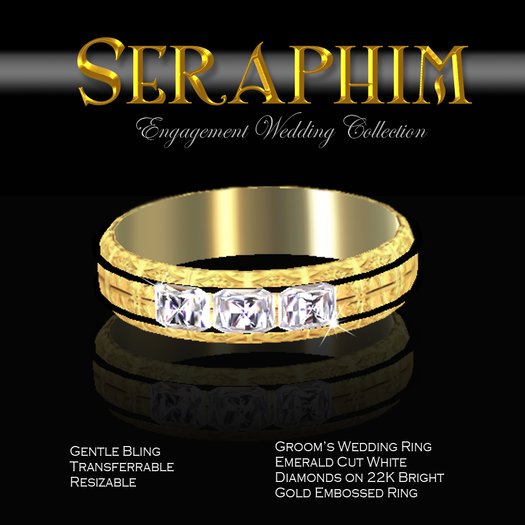 Exquisite Seraphim Man's Ring - Gold