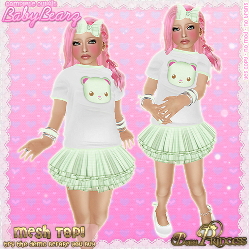 :*BABY*: Baby Bears - Green - with Mesh Shirt
