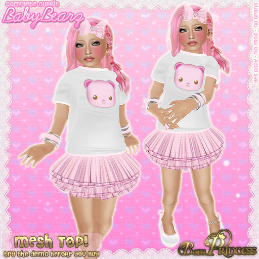 :*BABY*: Baby Bears - Pink - with Mesh Shirt