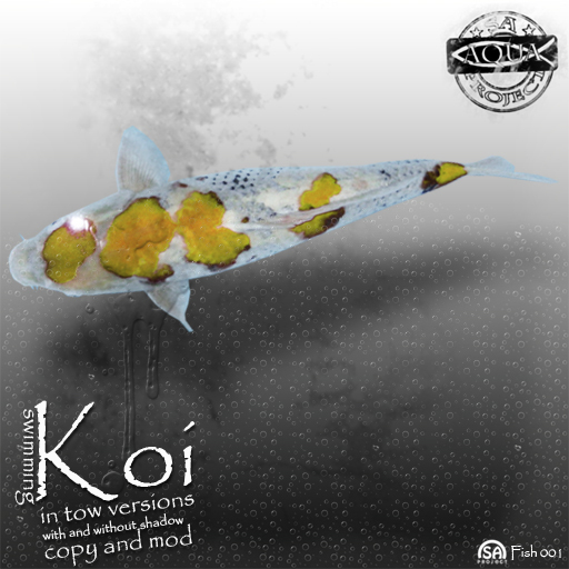 SA AQUA SWIMMING KOI FISH  #001