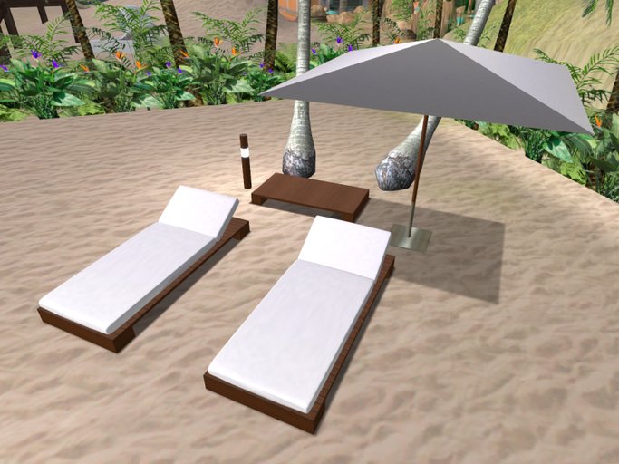 *enJOY'CE* Set deck chair cushion white multipose