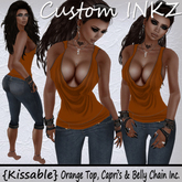 Custom iNKZ - Kissable Orange Top, Capri's & Belly Chain!! [NEW - PROMO]