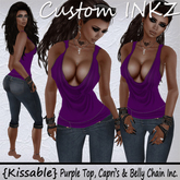 Custom iNKZ - Kissable Purple Top, Capri's & Belly Chain!! [NEW - PROMO]