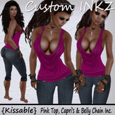 Custom iNKZ - Kissable Pink Top, Capri's & Belly Chain!! [NEW - PROMO]