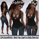 Custom iNKZ - Kissable Black Top, Capri's & Belly Chain!! [NEW - PROMO]