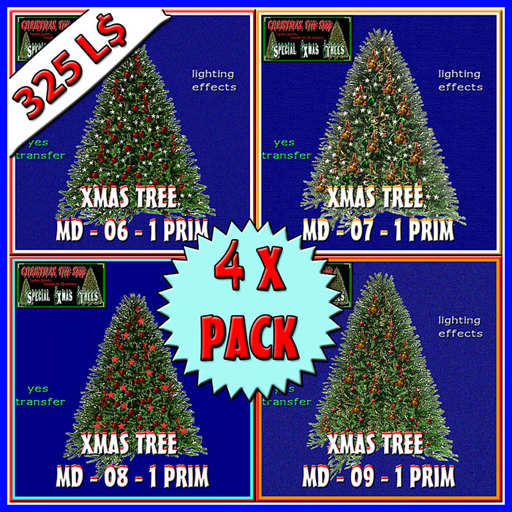 4 x XMAS TREE - PACK  - by Vircha kerouac