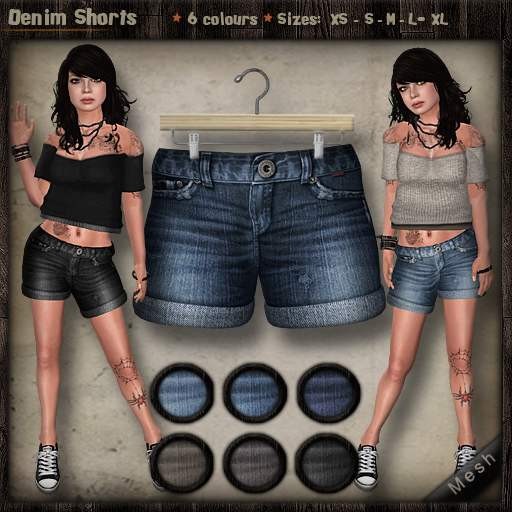 DN Mesh: Denim Shorts - 6-Pack