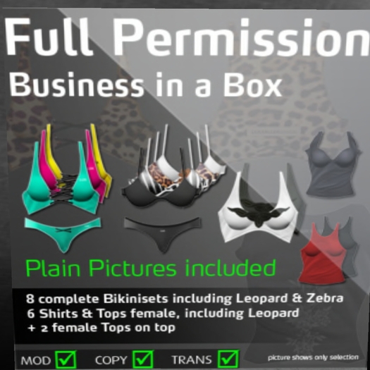 25 FULL PERM LADIES WEAR - INCLUDES TGA'S