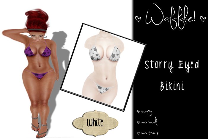 Waffle! Starry Eyed Bikini [white]