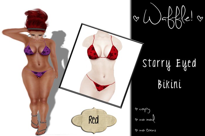 Waffle! Starry Eyed Bikini [red]