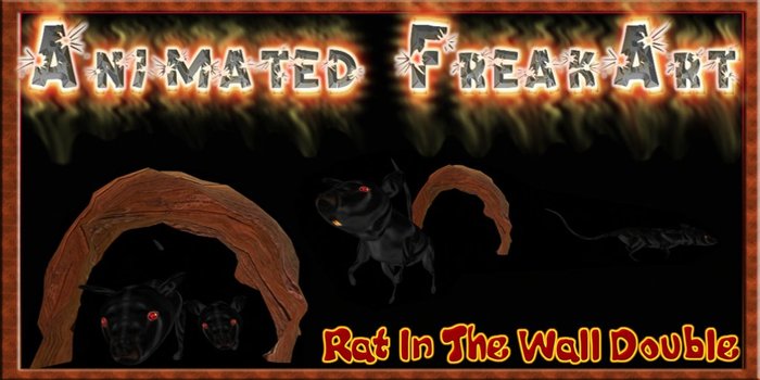 ANIMATED FREAKART RAT IN WALL DOUBLE BOXED