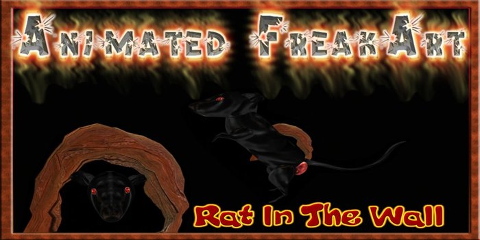 ANIMATED FREAKART RAT IN WALL BOXED