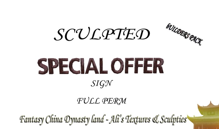 special offer sign sculpt map inside