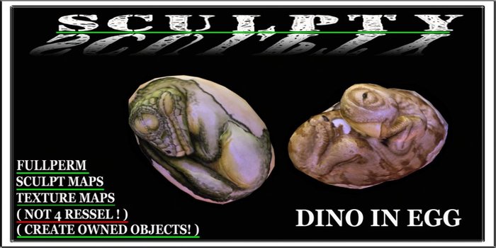 SCULPTY DINO IN EGG BOXED
