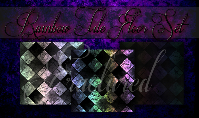 Fractured Rainbow Tile Floor Texture Set
