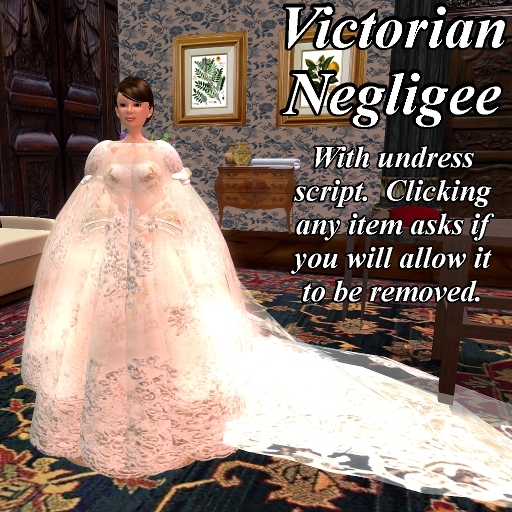 HoA  Victorian Negligee Set with click to remove items