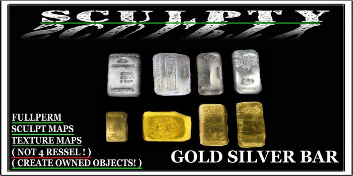 SCULPTY  GOLD SILVER BOXED