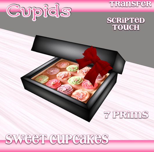 *CUPIDS*Sweet Cupcakes Black Box Spring Swirls 