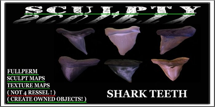 SCULPTY SHARK TEETH BOXED