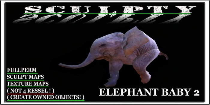 SCULPTY OLIPHANT BABY 2 BOXED