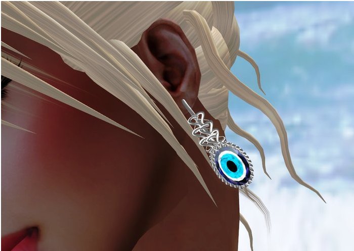 [su] dumping - Nazar Turkish Evil Eye EARRINGS DIAMONDS PLATINUM