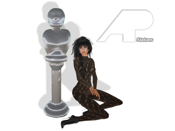 AP Chrome chest statue on pillar