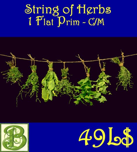 String of Herbs - 1 prim flat
