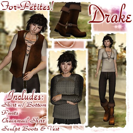 Drake - Brown  *FOR PETITES MESH AVATARS*