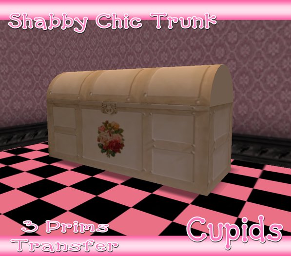 *Cupids* Shabby Chic Trunk Victorian Roses 