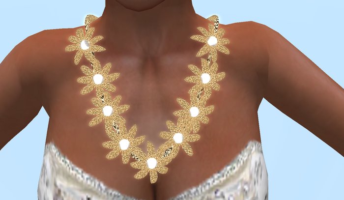 [su] dumping - Daisy Necklace resize gold pearl