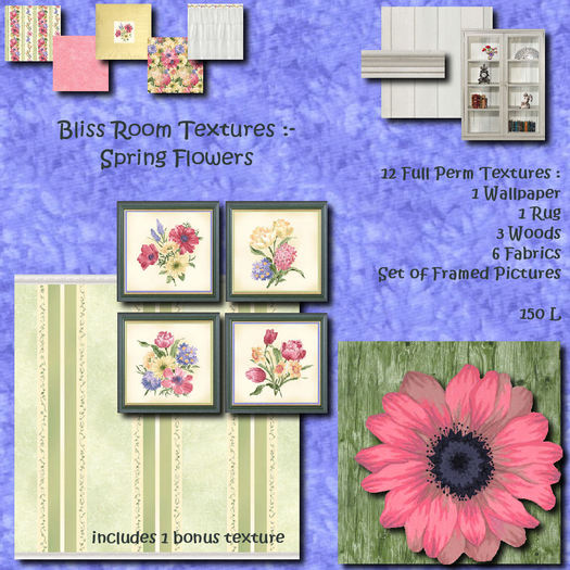 Bliss Room Textures - Spring Flowers - Box