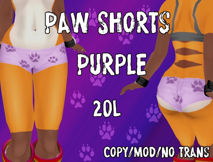 -CLAY- Paw Shorts Purple