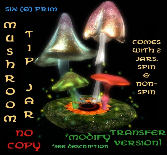 Mushroom Tip Jar (Transfer)