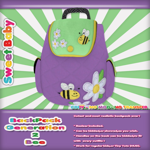 Sweet Babty - Backpack Generation 2 - Bee