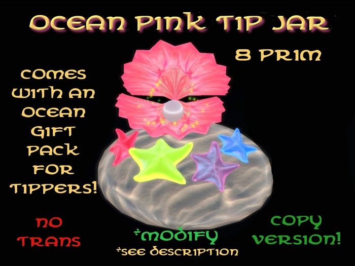 Ocean Pink Tip Jar (Copy)