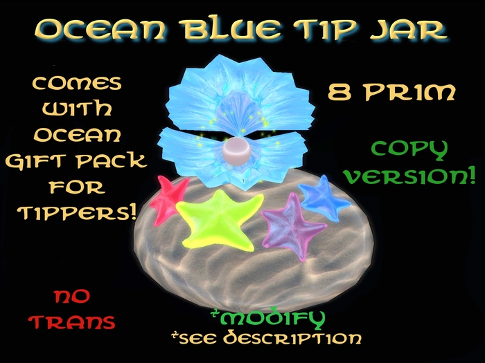 Ocean Blue Tip Jar (Copy)