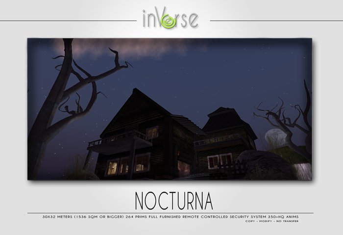 NOCTURNA -GOTHIC GRUNGE FULL FURNISHED HOUSE SKYBOX 350+ ANIMS!