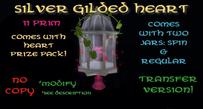 {S} Gilded Heart Tip Jars (Transfer)