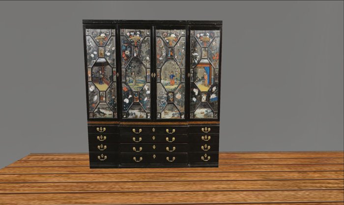 Un-Needed Things Deco Black Wardrobe