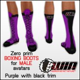 WIN Men's Boxing Boots - Purple with Black Trim