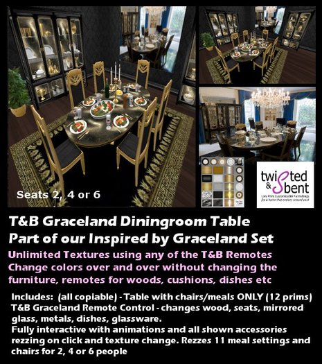 Texture Changing Interactive T&B Graceland Inspired Diningroom Table