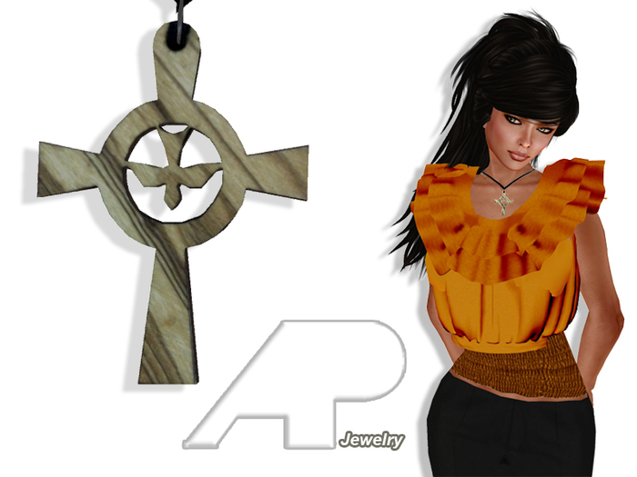 AP Wood Cross Necklace from Betlehem