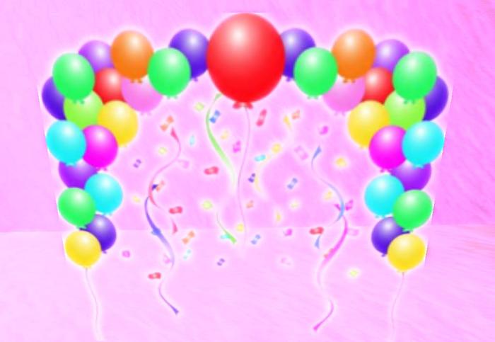 Birthday-Balloon & Confetti
