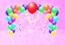 Birthday-Balloon & Confetti