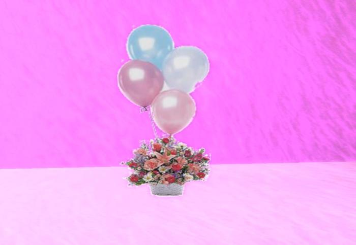 Flower-Balloon Basket