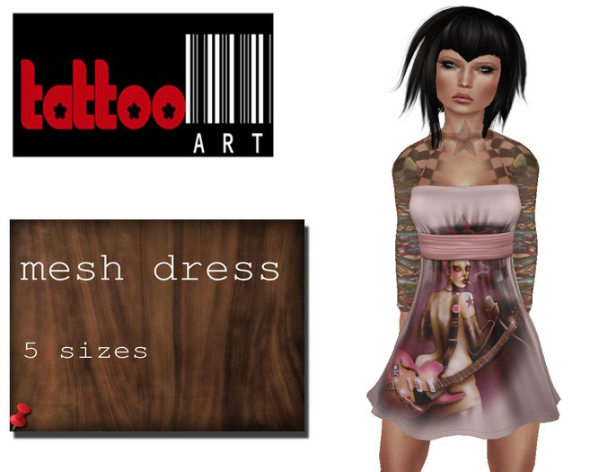 TattooArt Rigged Mesh Dress Rockstar