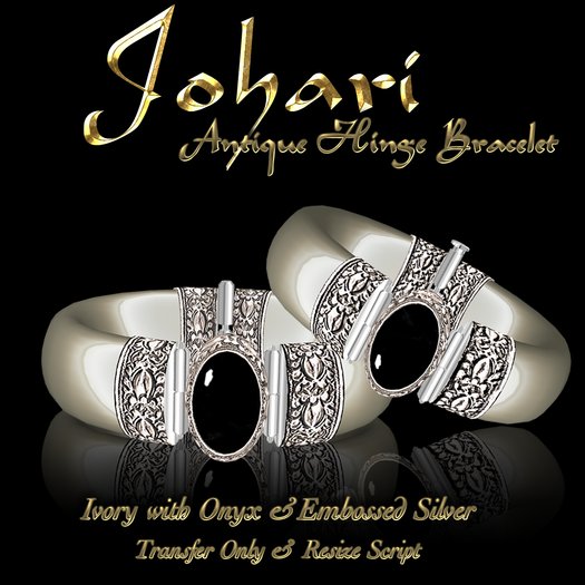 Exquisite Johari Bracelets Ivory Onyx